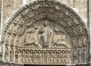 west facade central portal tympanum