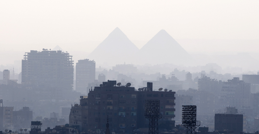 giza view from cairo